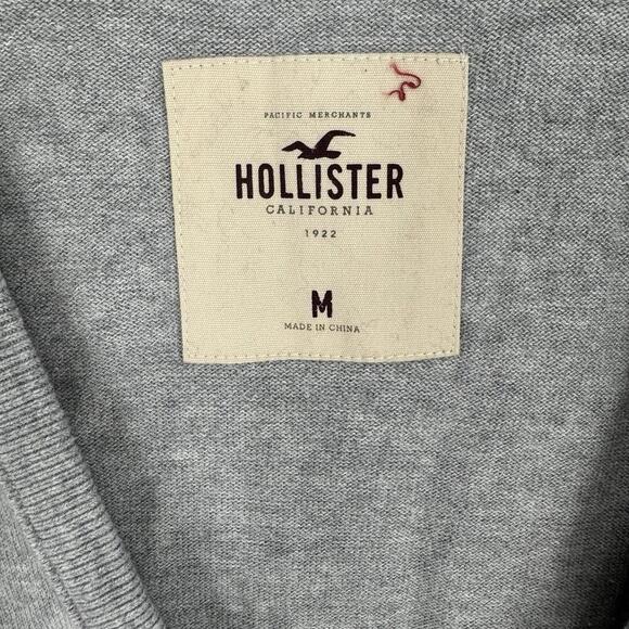 Vintage y2k 90s Hollister cardigan sweater medium M gray fitted party schoolgirl - Picture 2 of 6